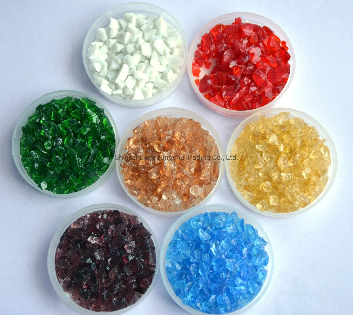 Tempered Crystal Glass Rocks Colored Glass Chunk for Counter Top Coating