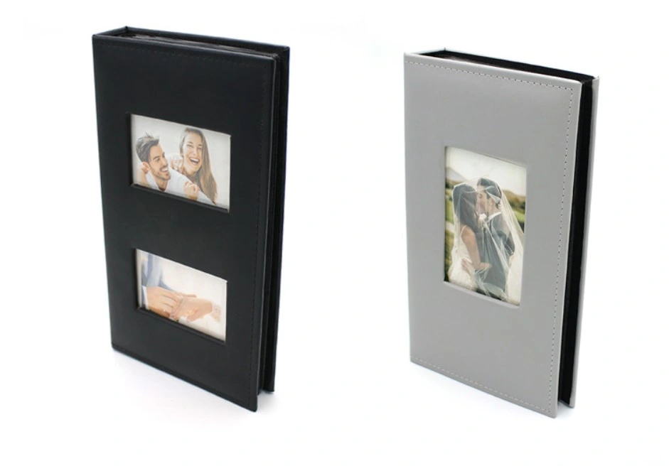 PU Leather 6 Inch Photo Album 300 Centerfold Type Single Double Window Photo Book Wholesale/Supplier