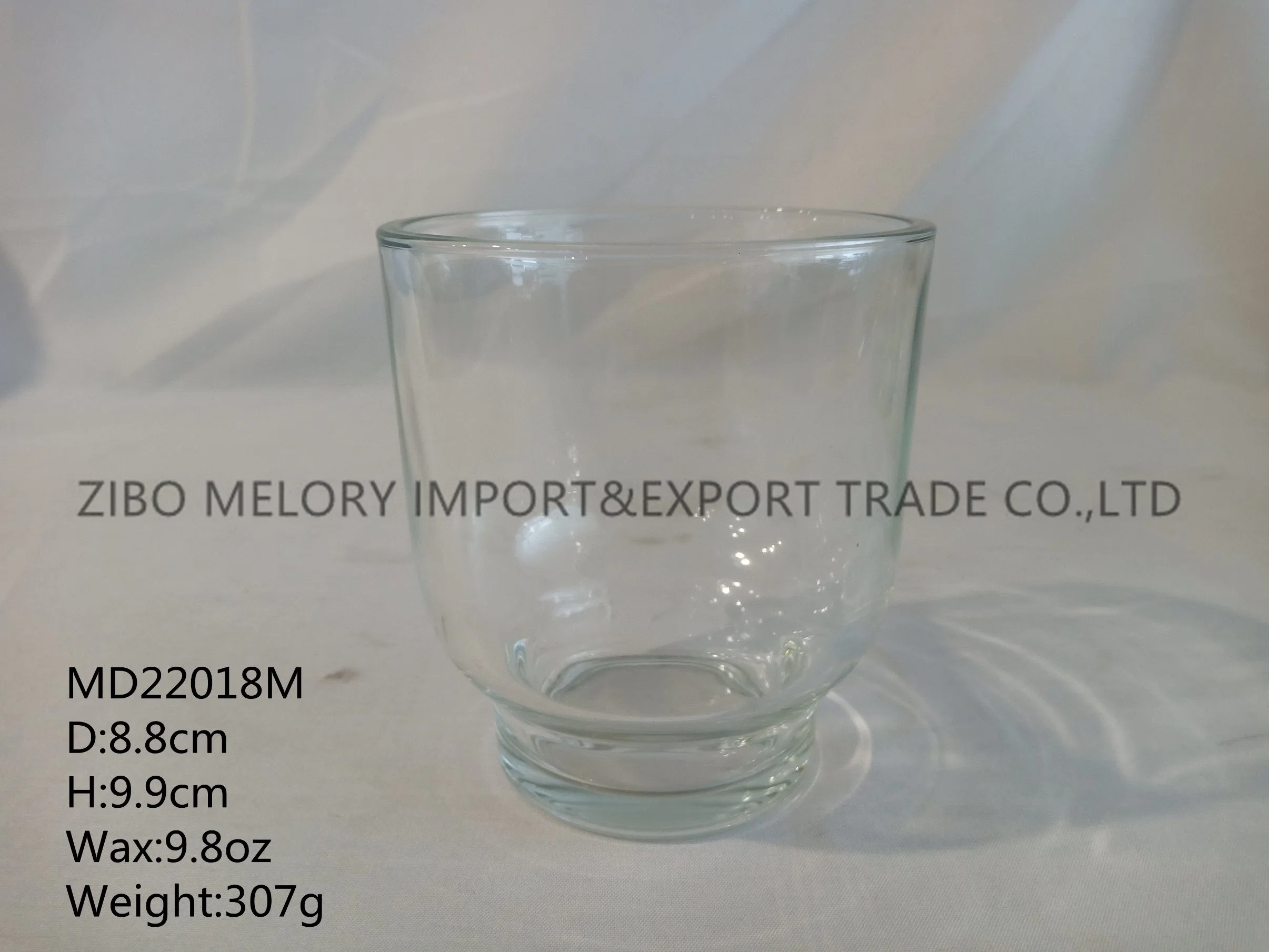 Medium Size Transparent Glass Wax Cup/Glass Candle Holder Without Pattern