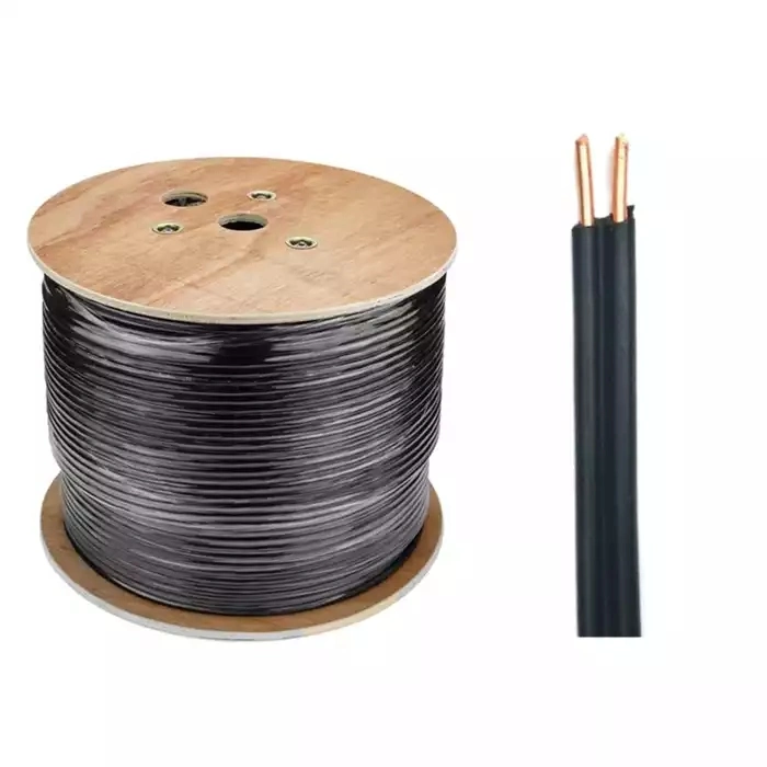 Drop Twin Cable 2*0.8mm HDPE PE Insulated Telephone Cable