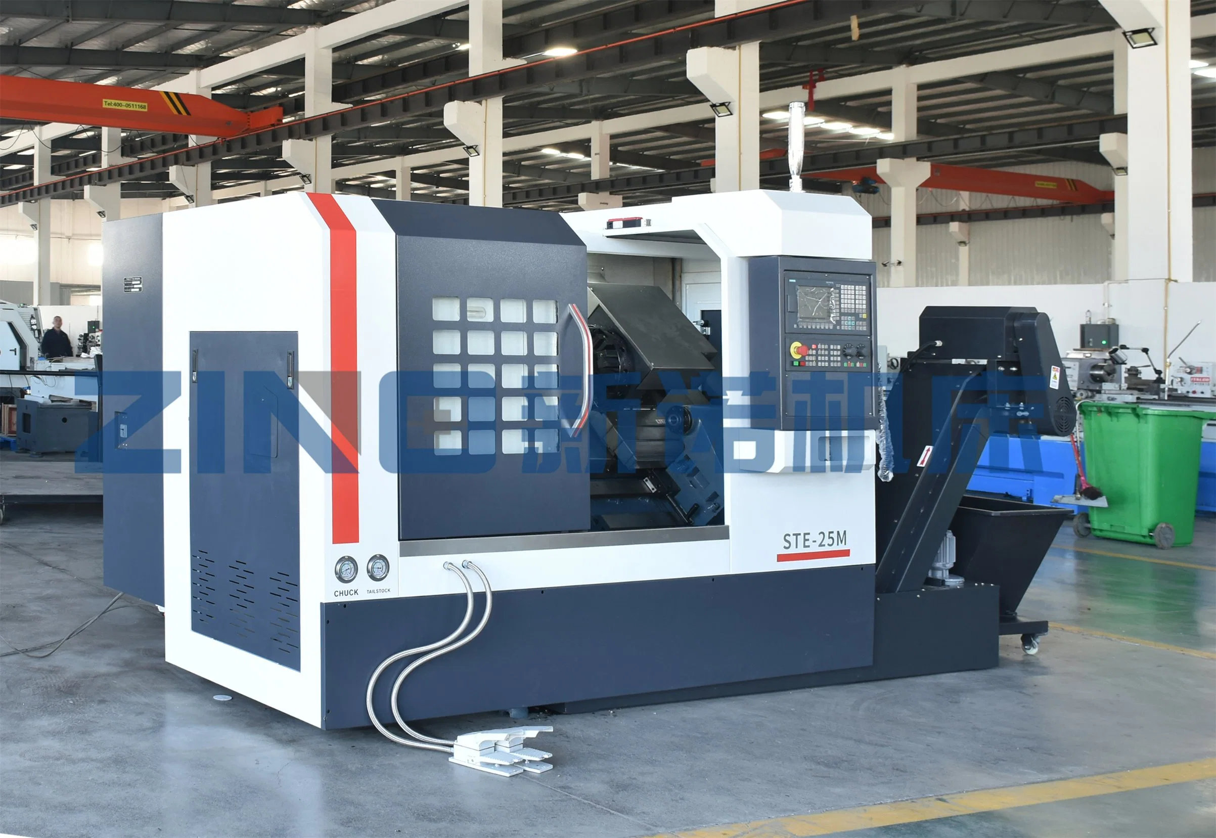 Tc40L cama Slant CNC torno con Turret de potencia y Fresadora