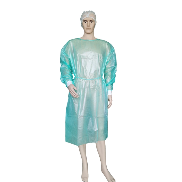 Xiantao Wholesale Disposable Green Hygienic Medical Non Woven Surgical Polyethylene Gowns
