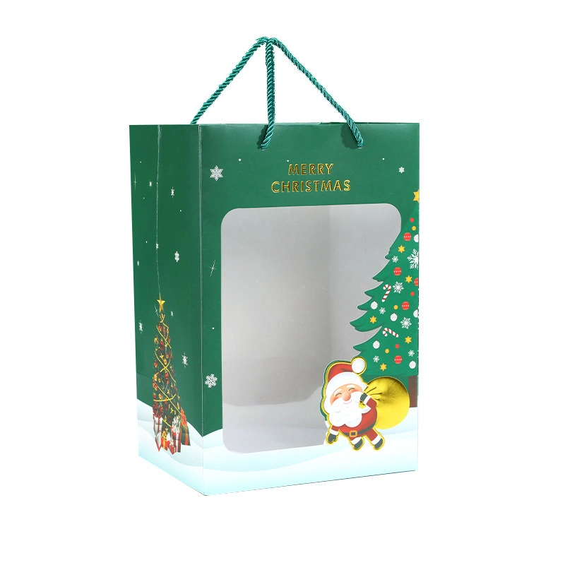 Benutzerdefinierte Weihnachten Festival Stil Design Verpackung Blume Papier Geschenkbox Mit Fenster löschen