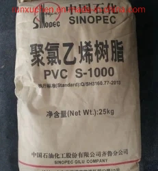 El Cloruro de polivinilo de resina Chinapvc Bolsa de resina de PVC de 25kg S1000 S700 S1300 Sinopec