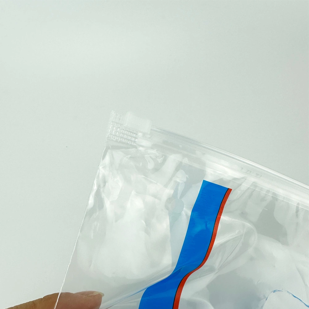 Logo Printing Clear Forsted Plastic Ziplock Poly Packaging Bag for Clothes