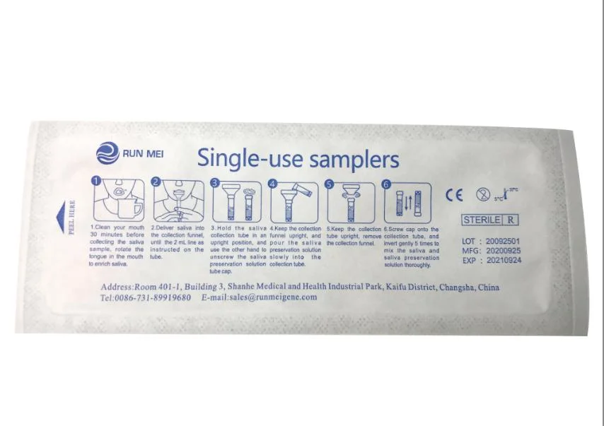 La recogida de muestras de saliva Non-Invasion Kit de prueba con un hisopo