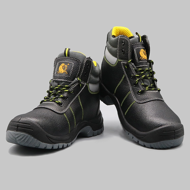 CE S3 Src Oil Water Resistant Anti Slip PU Outsole Safety Shoes Steel Toe Prevent Puncture Antistatic Men Industrial Cow Leather Safety Boots