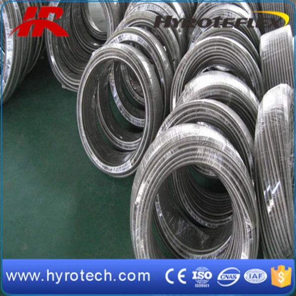 SS304/SS316 Stainless Steel Smoothbore PTFE Hose with Competitive Price