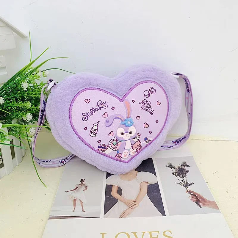 2023 Nuevo bolso de juguete personalizado Plush relleno Amor corazón en forma Bolsa Messenger