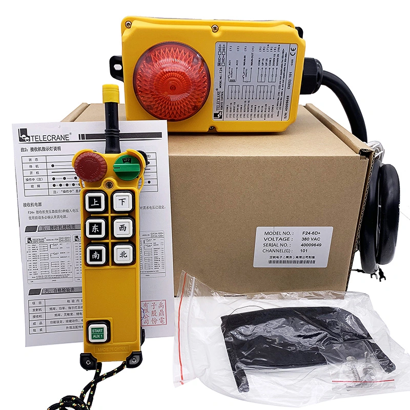 F24-6D+ 6 Key Double Speed 433MHz Industrial Wireless Remote Control for Cranes Truck