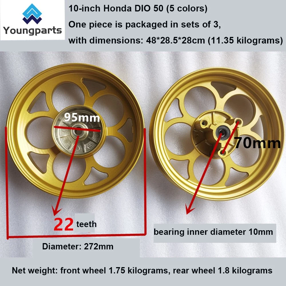 Libérez la puissance du scooter Honda Dio avec des roues à frein à disque forgées.