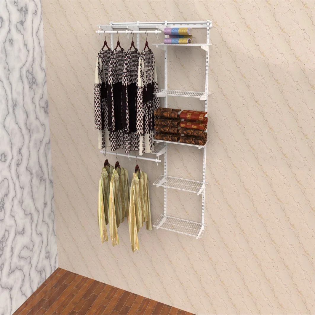 Closet Kit Metal Wall Shelf for Clothes &amp; Shoes