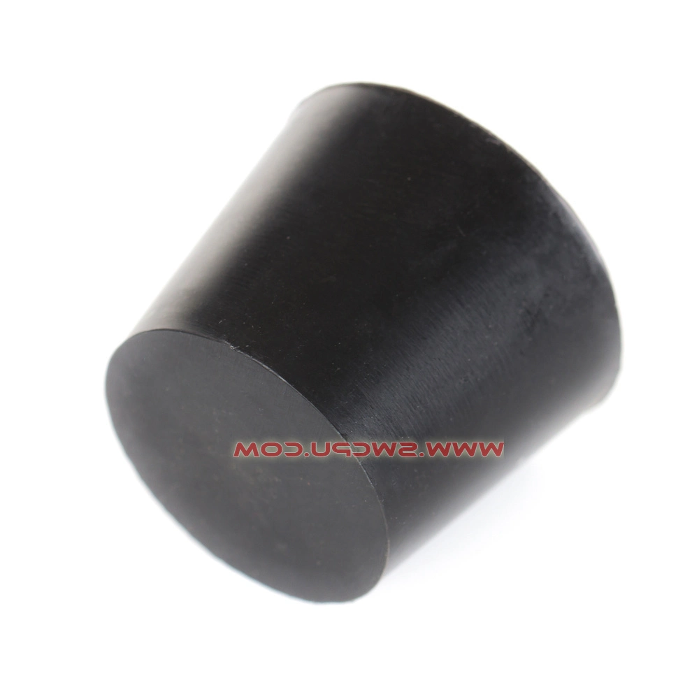 Custom Made Tapeedr Shape Black Food Grade Slicone Rubber Solid Plug