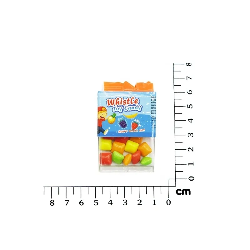 China Proveedor Whistle Toy Mini Bubble Gum Frutas Chewy Candy