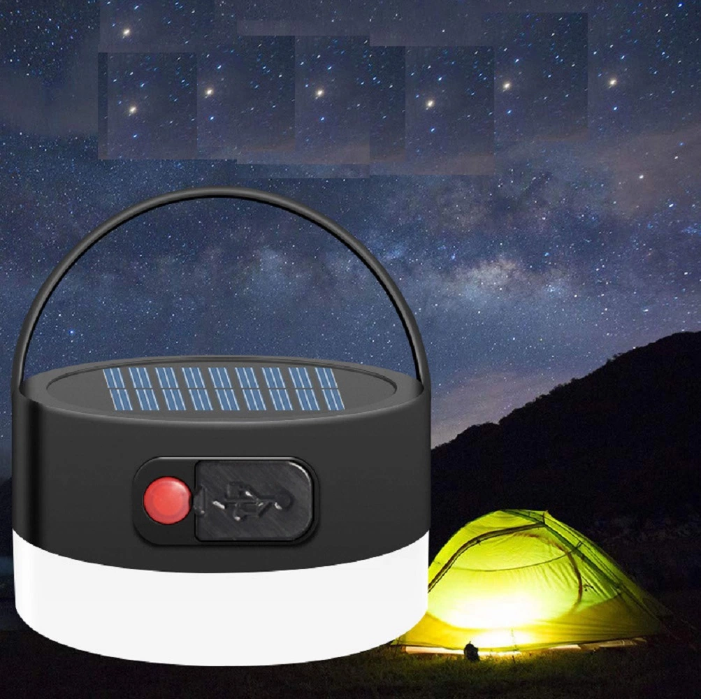 Solar Light Waterproof Camping Portable Circular LED Lamp Outdoor Hanging Camping Light Tent Wyz18440