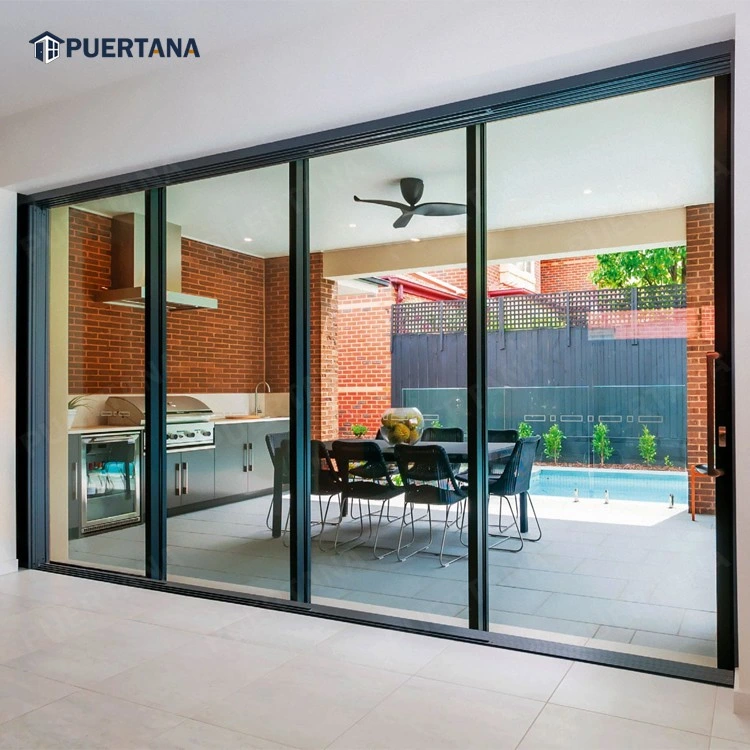 Exterior Conceal Hidden Aluminium Glass Pocket Stacking Slide Sliding Patio Door Inside The Wall