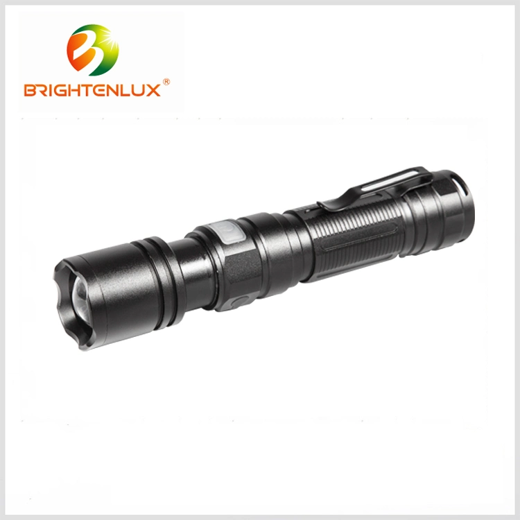 Brightenlux Hot Sale Aluminium Material Long Range High Lumens Rechargeable Portable Waterproof LED Tactical Flashlight Torch