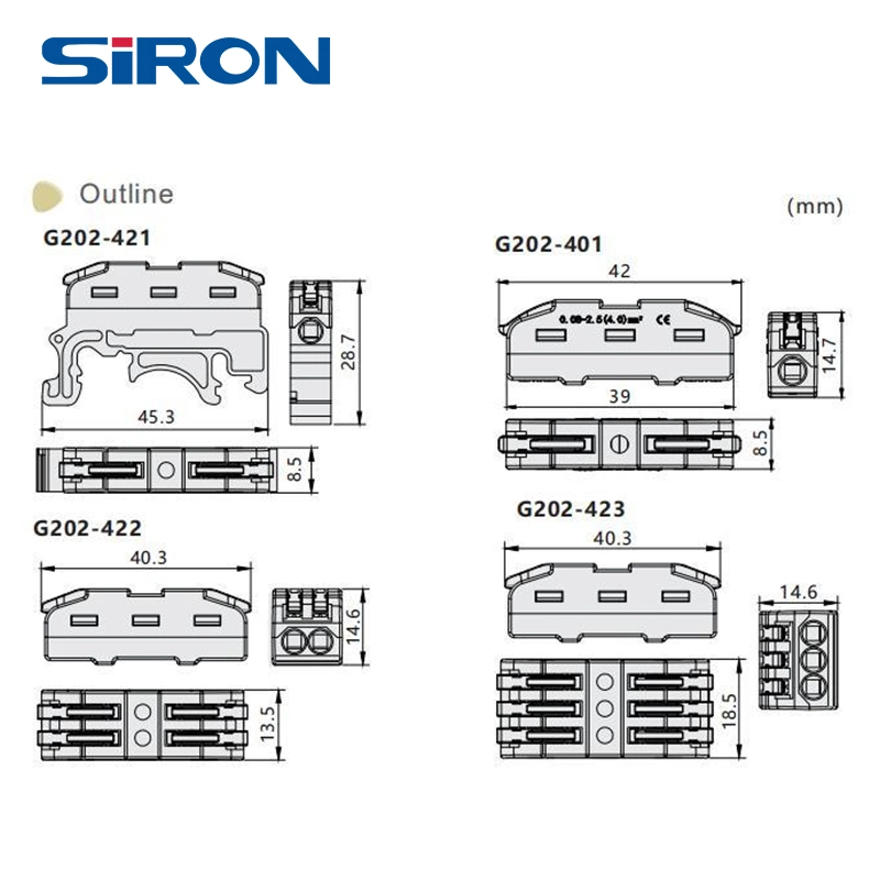 Siron Push in Wire Connector Compact Quick Power Splice Lever Connectors Electircal Terminal Block