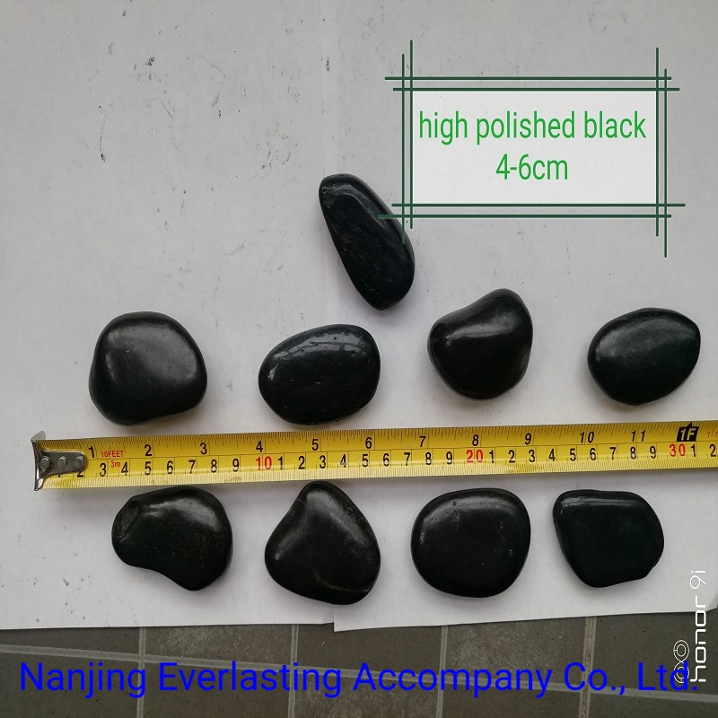 Black River Rock Polished Stone Pebbles for Vase Fillers