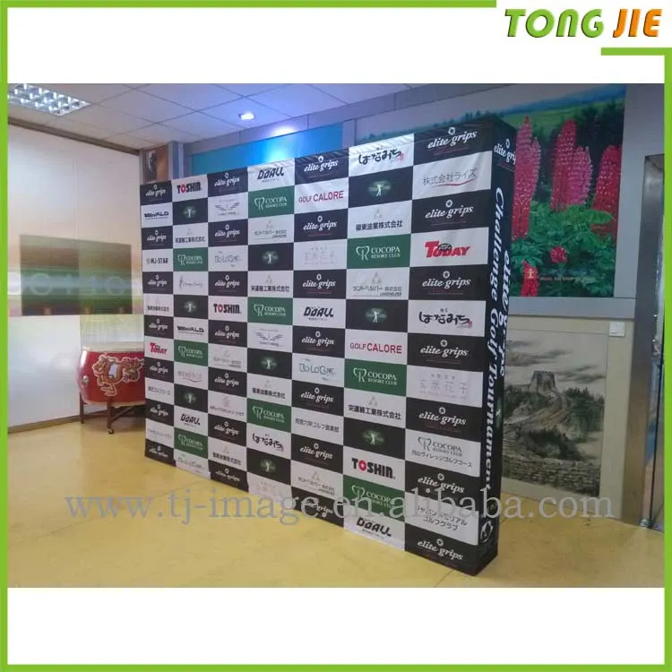 Exhibit Booth Design Aluminum Straight Fabric Pop up Banner