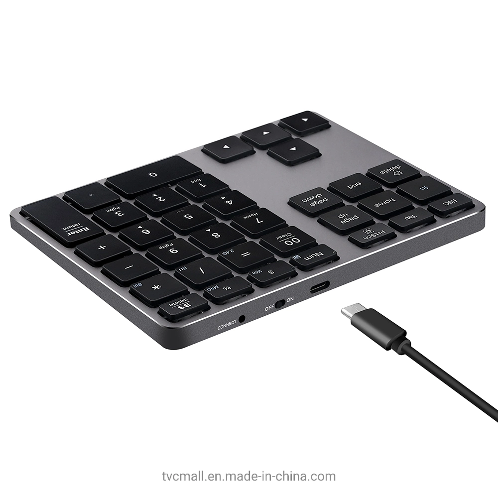 Mc-308dm Bluetooth/2.4G Wireless Mini Numeric Keyboard 35 Keys Computer Laptop Keypad - Black