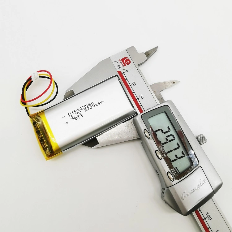 Rechargeable Battery 2700mAh 123060 3.7V Li-Polymer Battery for GPS Tracker Smart Watch