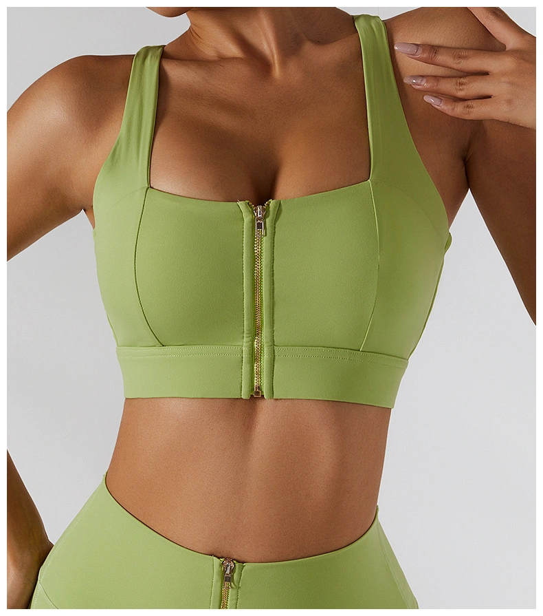 Soutien-gorge de sport en gros, soutien-gorge de course antichoc, dos magnifique, vêtements de sport style gilet de soutien-gorge de yoga compact, haute résistance, vêtements de fitness pour salle de sport.