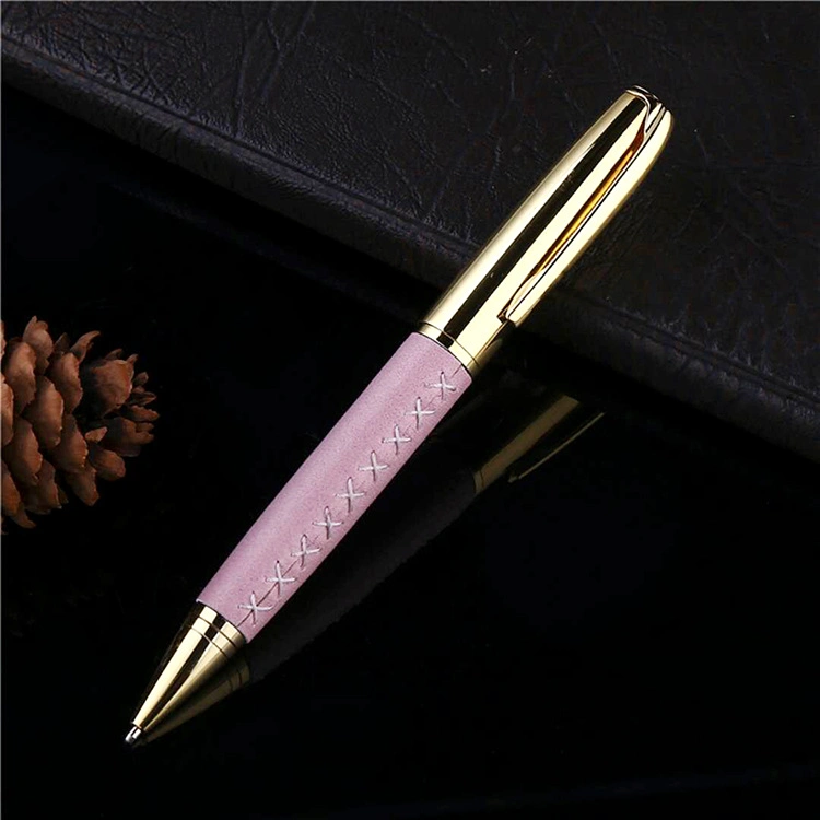 Metal Pen Leather Pen Meeting Record Pen