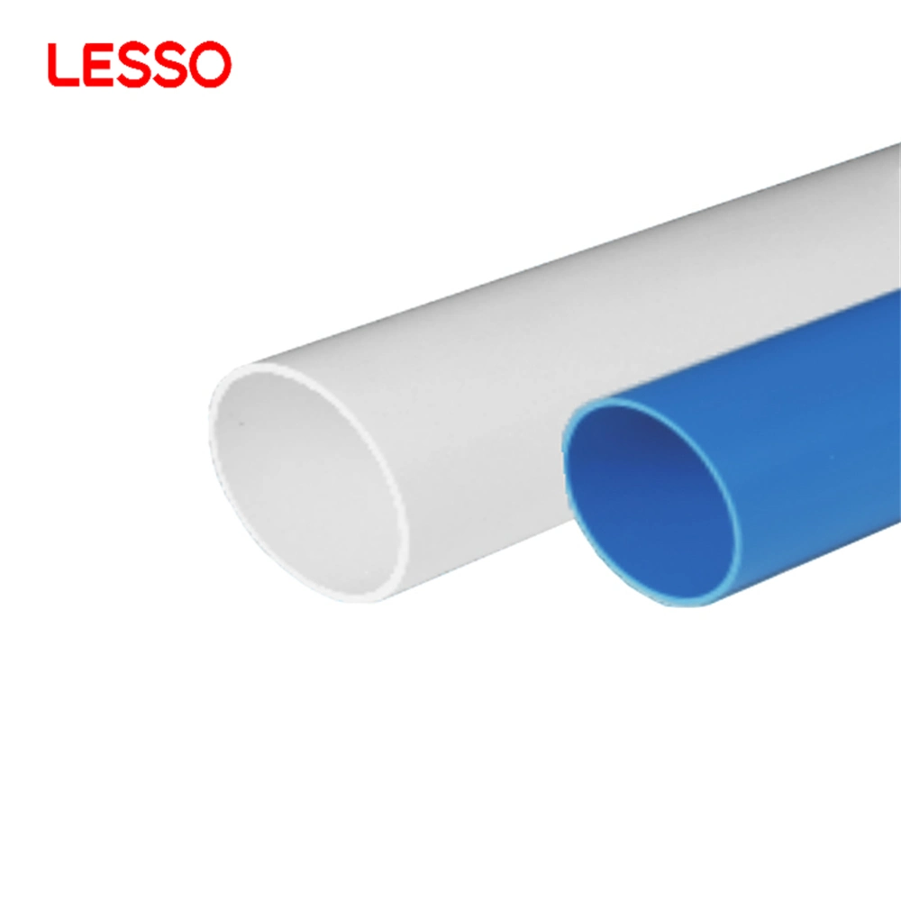 Tratamiento de Poli-aguas residuales no plastificadas Lesso duradero de 200 400 500mm de diámetro PVC-U Azul tubo blanco