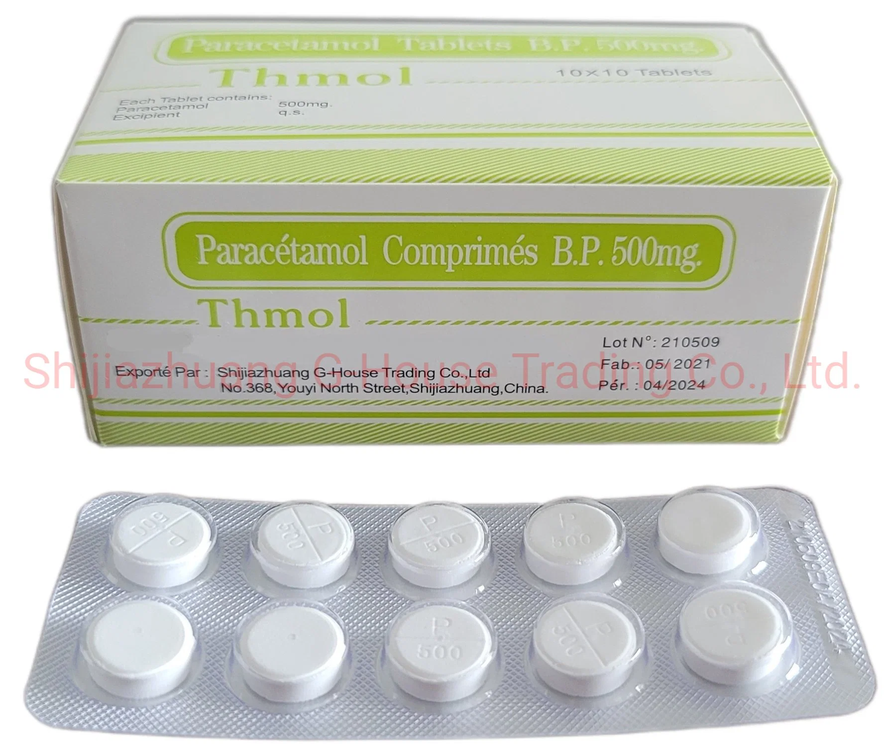 Paracetamol Comprimés 500mg Médicaments Occidentaux