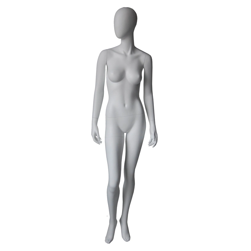 Window Display Full Body Fiberglass Woman Mannequin with Egg Head