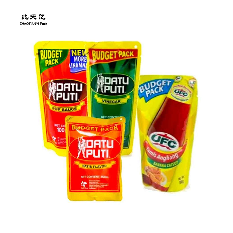 Aluminium Foil PVDC Coated Plastic Sauce Ketchup Packaging Printed Auto Filling Roll Film for Food