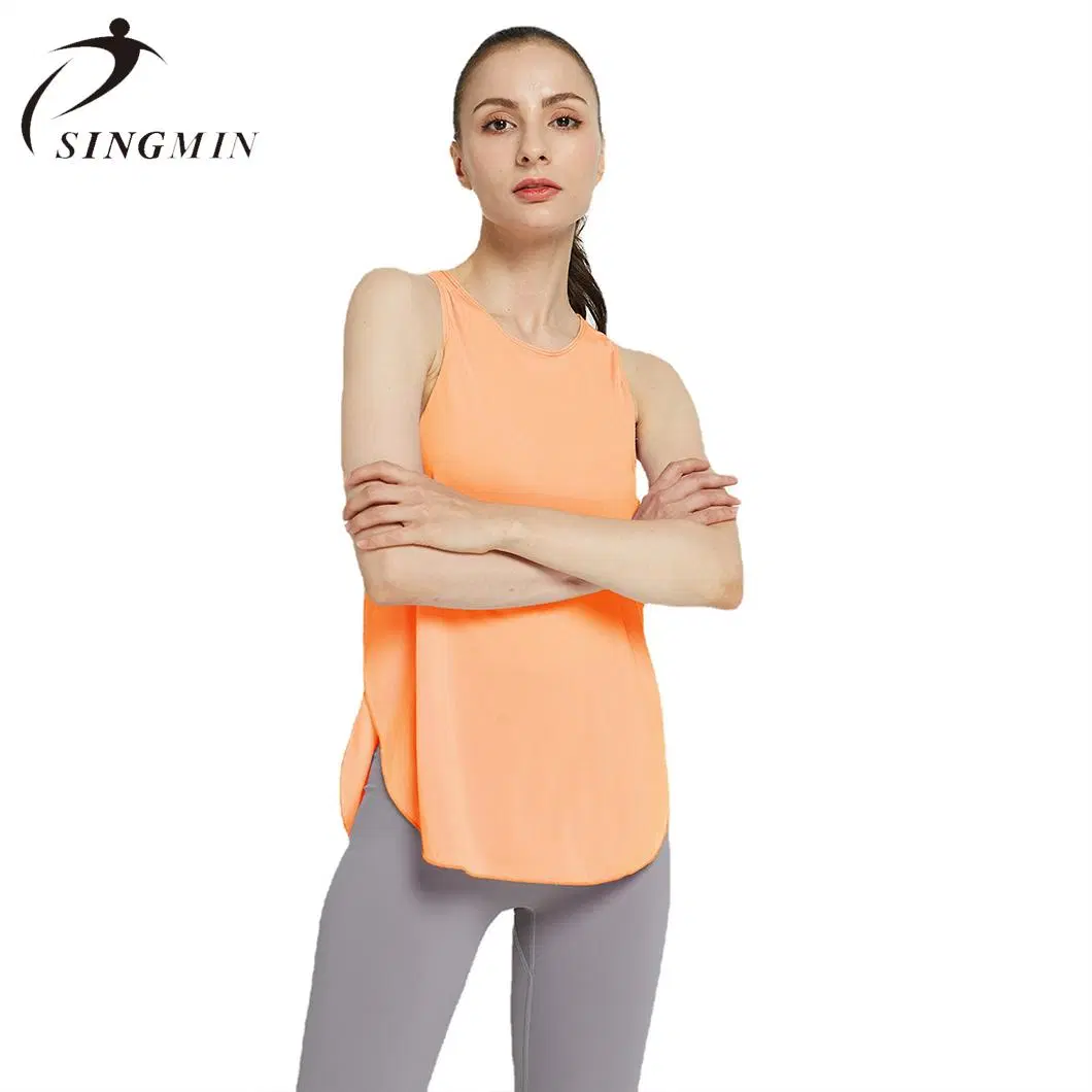 Solid Color Loose Yoga Vest Blouse Quick Drying Fitness Top