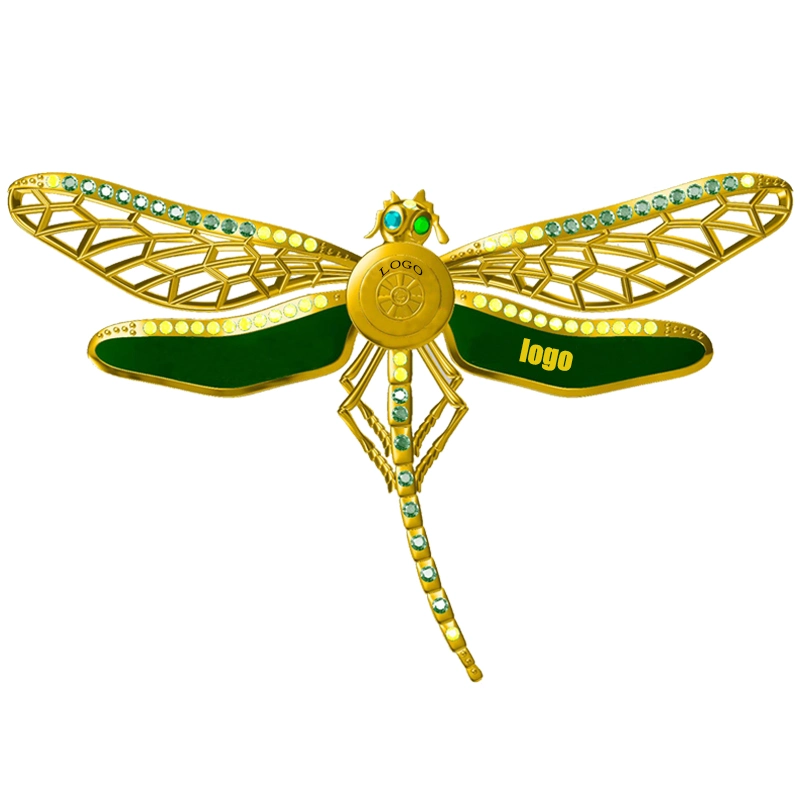 OEM Classical Dragonfly Alloy Crystal Rhinestone Pin Jewelry Brooch