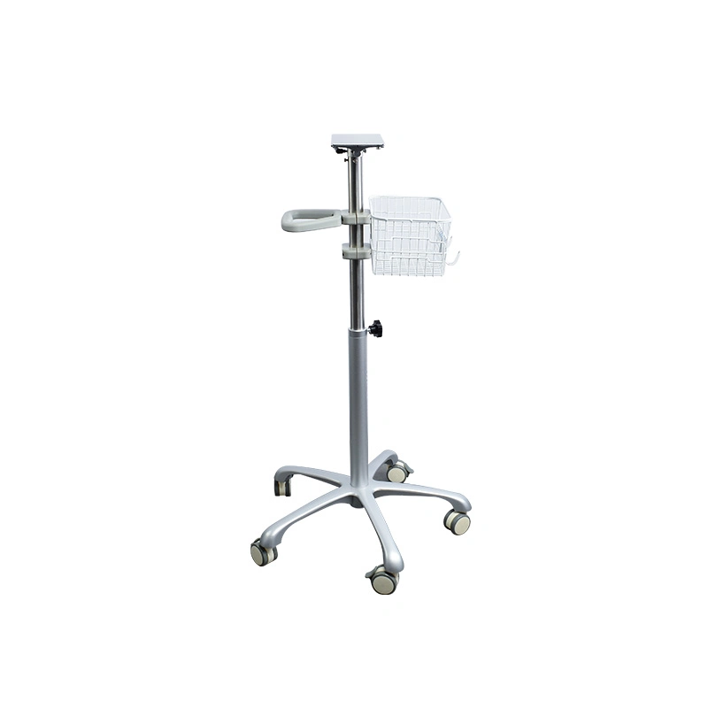 Mk-Is07 Hospital Mobile Patient Monitor Roll Stand with Basket