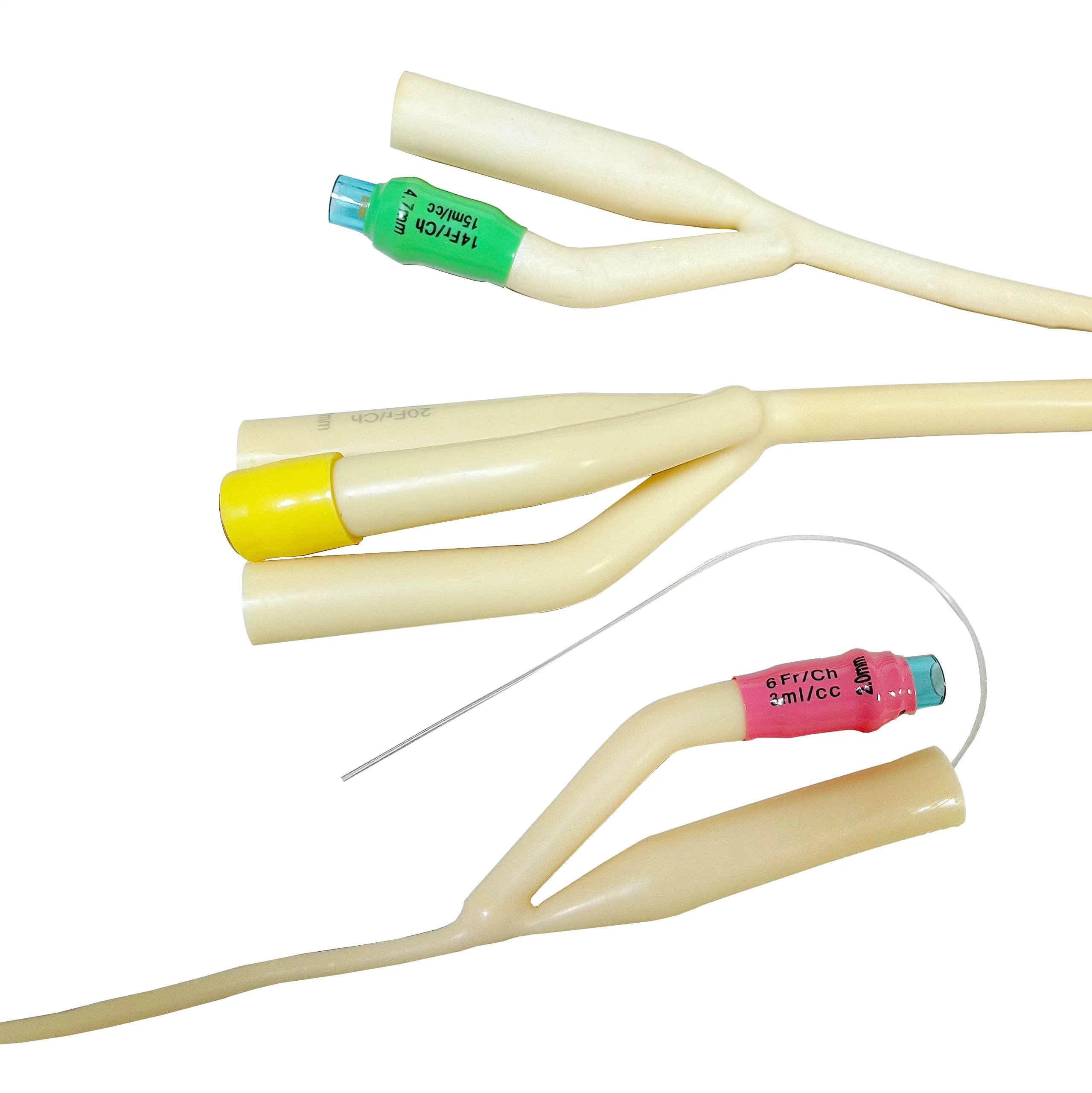 Wholesale All Silicone Latex Foley Catheter 2way 3 Way 16 Fr 20 Fr Medical Supplies