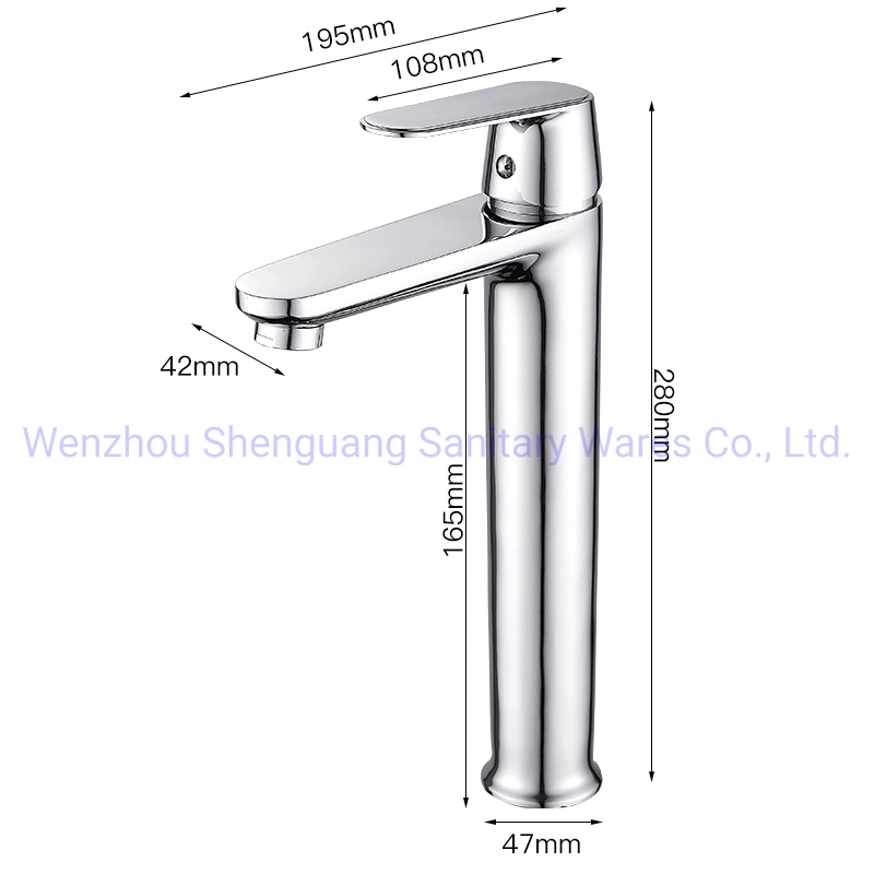 La cuenca del cuarto de baño de zinc toque Sanitarios de la cuenca del Grifo lavabo grifo