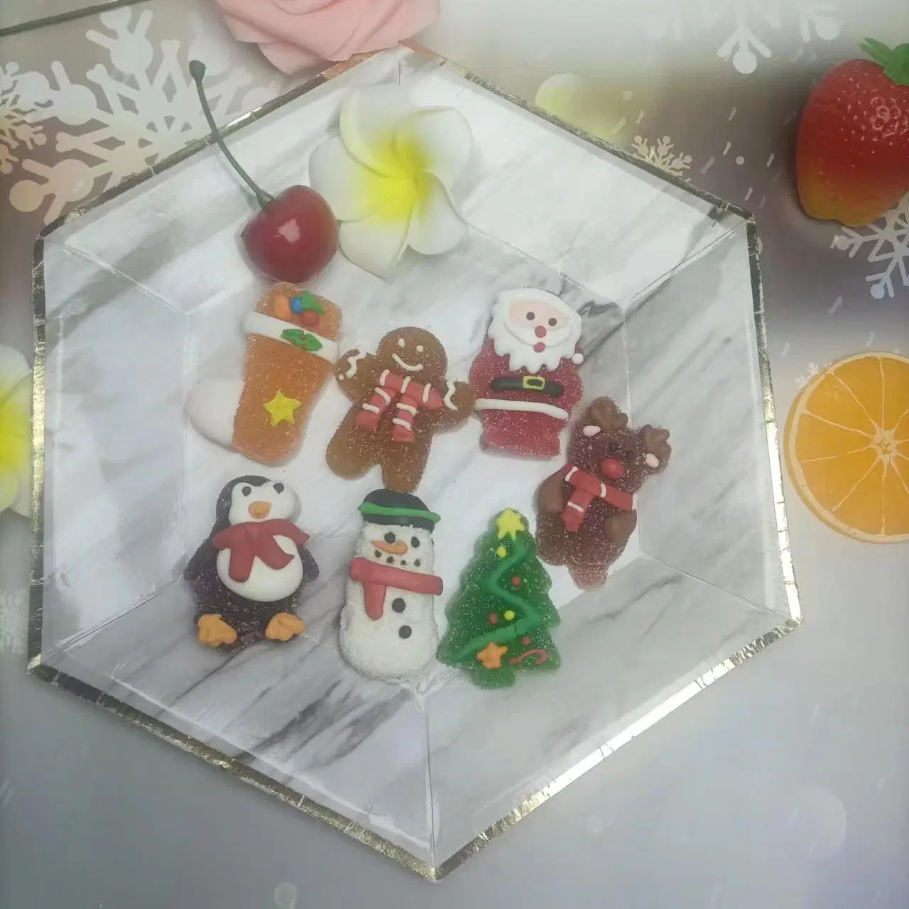 Mixed Fruit Flavor Jelly Pops Confectionery Sweets for Christmas Candy