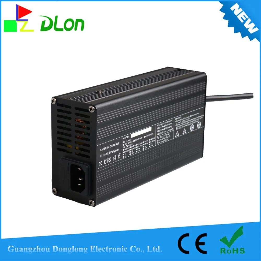 240W Li Ion Charger 42V 5A 36V Smart Charger Lithium Ion 110V/220VAC to 12VDC Charger