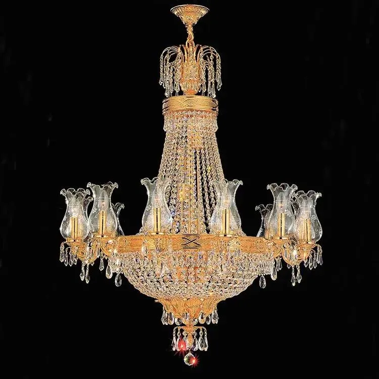 Moroccan Style Lamp Antique Brass Pendant Lighting Crystal Chandelier for House Hotel Villa Temple Indoor Decoration