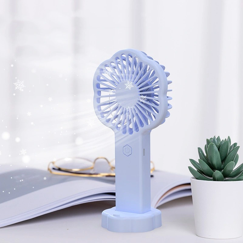 Portable USB Rechargeable Handle Mini Desk Electric Cooling Fan with Phone Holder