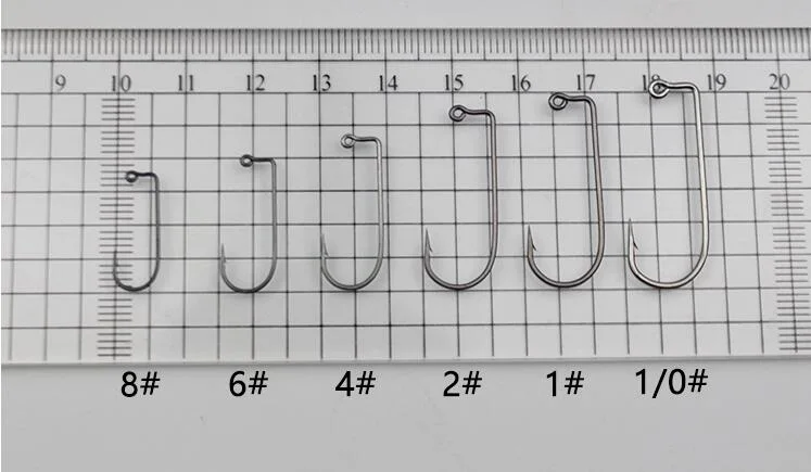 90 Degré de courbure ronde Le fil lourd Jig Hook-Pack de 25 (noir, 3/0)