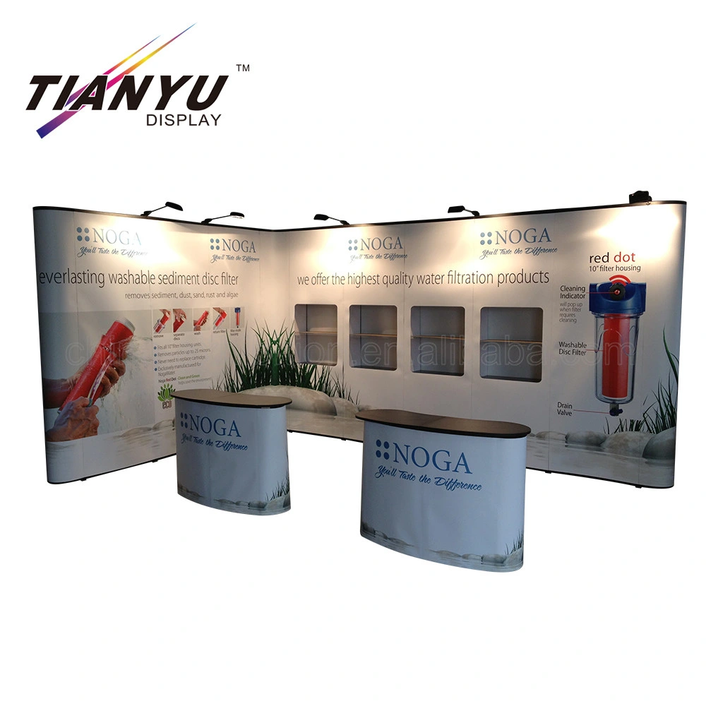 Promotional 4*3 Tension Fabric Pop up Display Stand for Exhibition