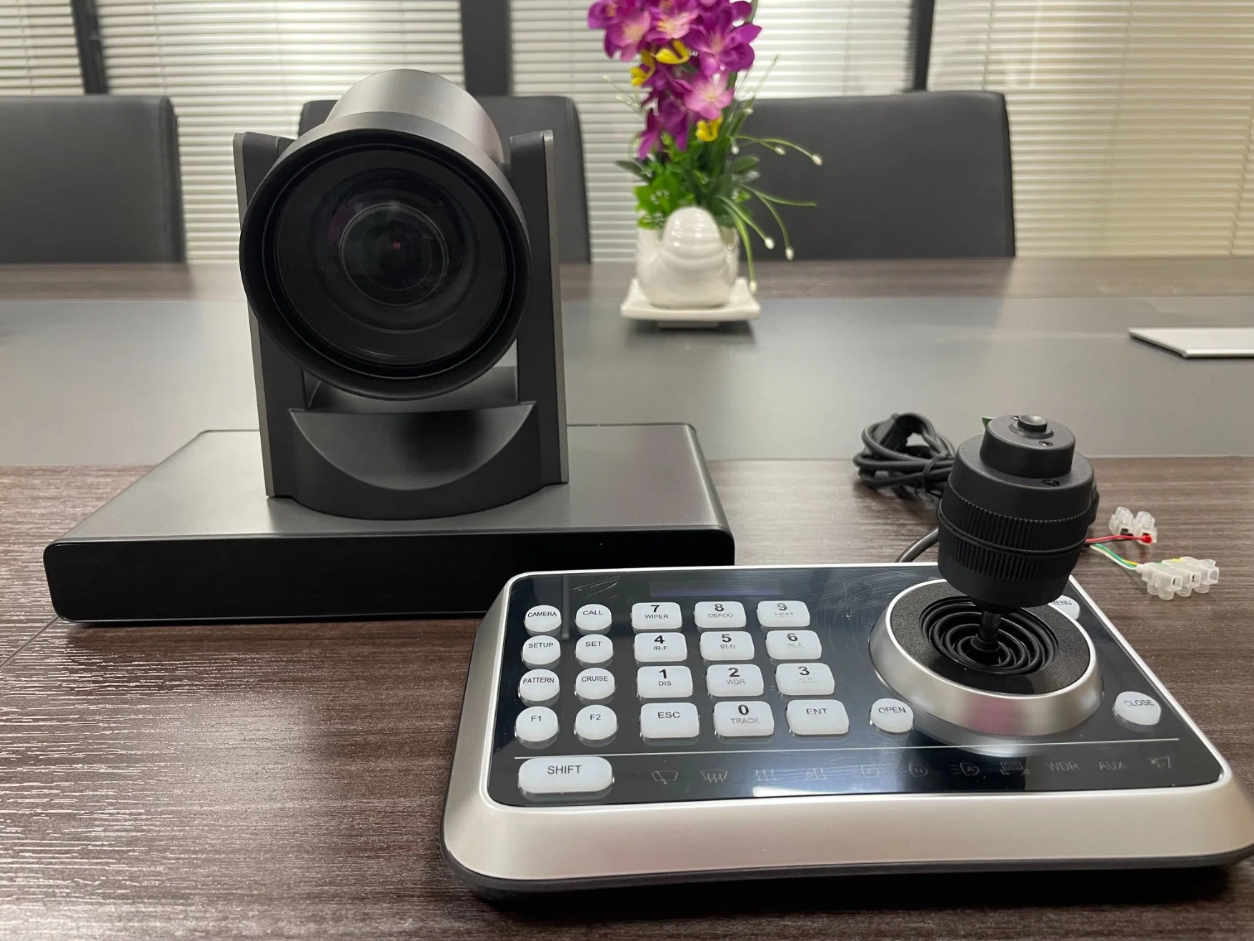 Contrôleur de caméra PTZ caméra vidéo de conférence contrôleur de clavier CCTV RS232 RS485 Visca Pelco
