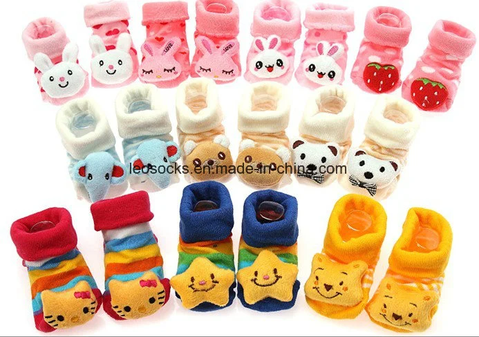 Wholesale/Supplier Cute Cartoon Rubber Sole Baby Socks Happy Baby Prewalker Shoes