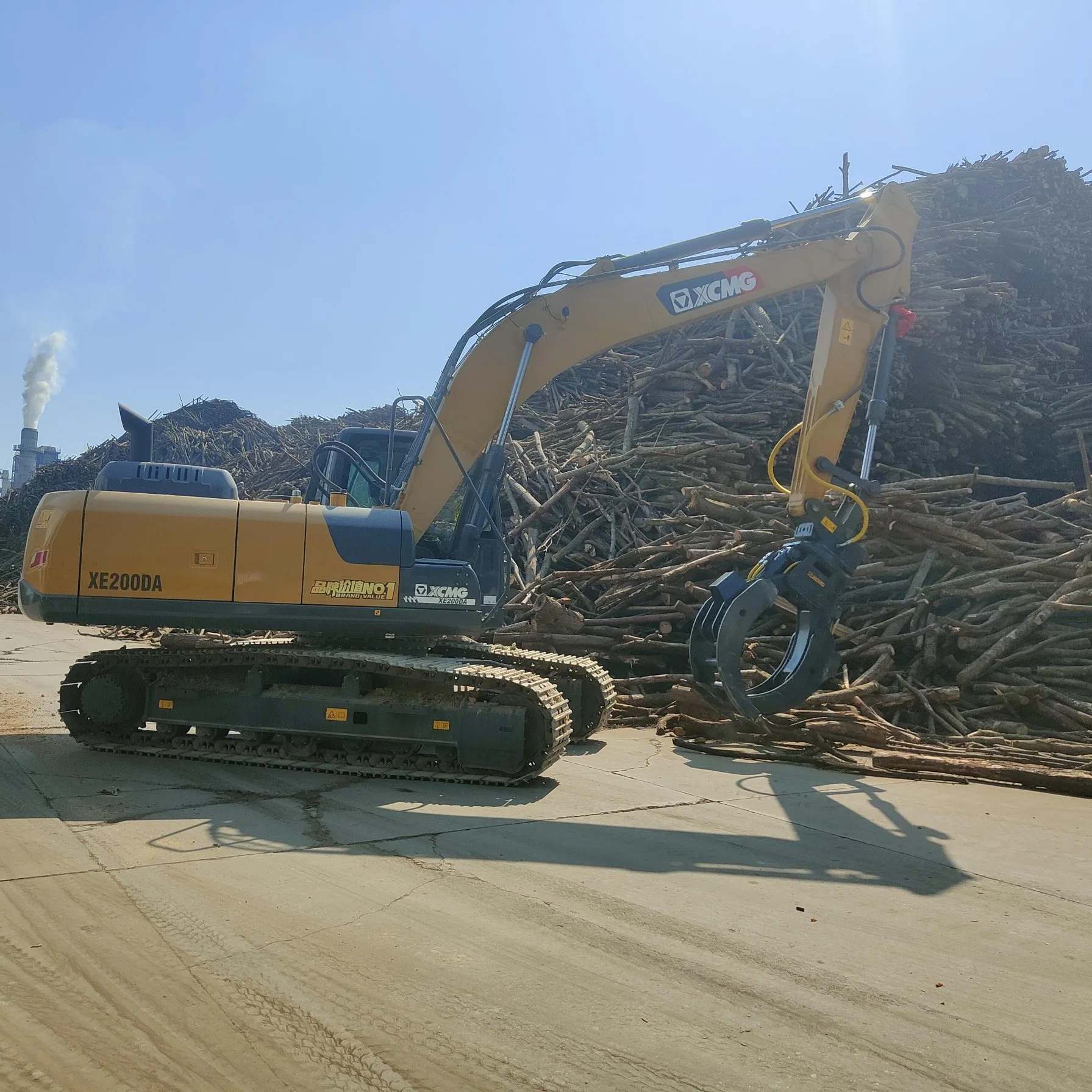 Robuste Konstruktion und Konstruktion. Vier Zähne Schrott Greifer für die Grabbing Log und Stein Schrott Metall Kranich Greifer Eimer