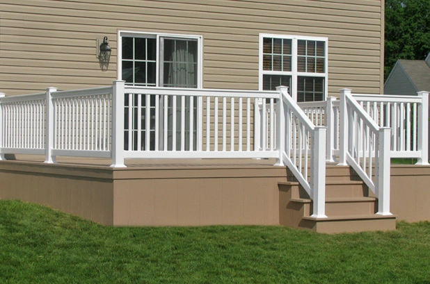 PVC Vinyl Deck Railing, PVC Decking Railing System, Plastic Veranda Balcony Porch Stair Railing