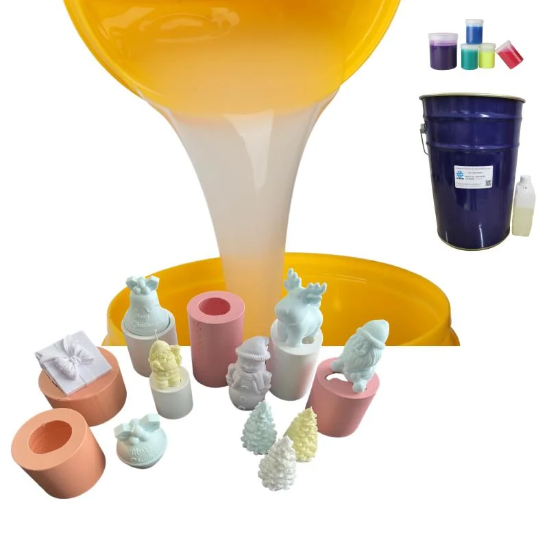 Excellent Elogation Condensation Cure Density Liquid Silicone Rubber for Xmas Christmas Molds