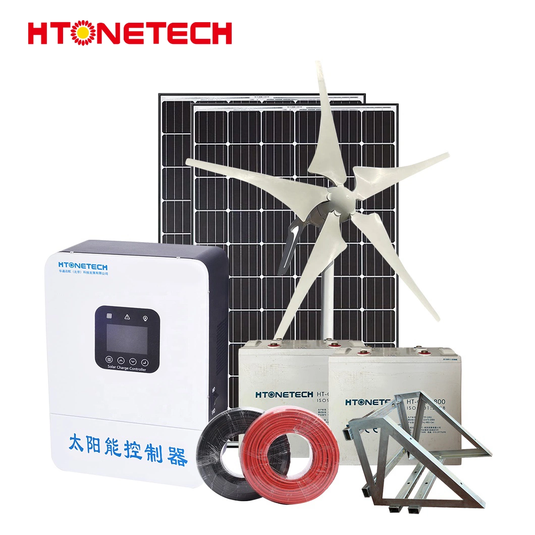 Htonetech Monocrystalline Solar Panels 70W Solar Energy System Power Station China Water Pumping System Using Wind Power with Grid Connected Wind Turbine