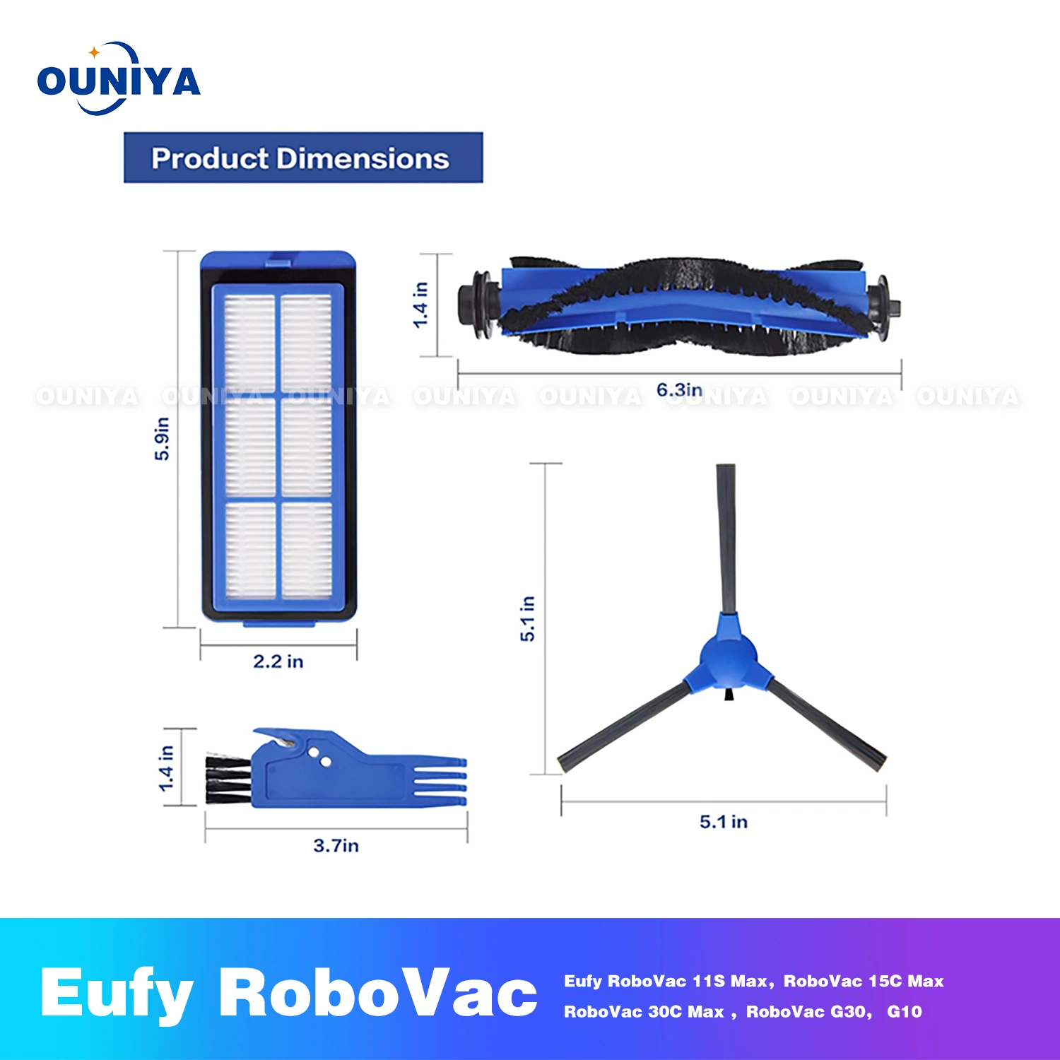 مكونات Anker Eufy Robovac 11s Max للمكانس الكهربائية ذاتية التوجيه